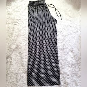 Lane Bryant Women's Black/White Wide-Leg Trouser Pant Size: 14 /16